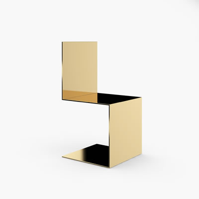 Gold Cantilever Chair 24k Yellow Gold FS423